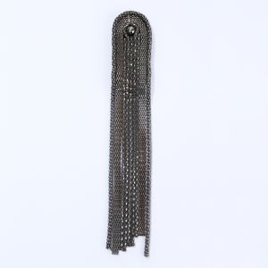DFYER56 Pin Tassel Chain Epaulettes Alloy Metal Tassel Epaulet Exquisite Cool Brooch Shoulder Board Men