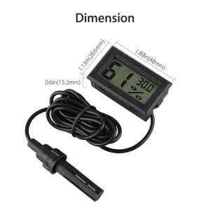 BuildCore Digital Thermometer Hygrometer Mini LCD Humidity Meter Freezer Fridge Thermometer for -50~70 Coolers