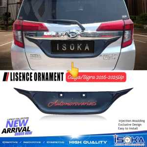 Tatakan Plat Nomor Bagasi Belakang Lisen Ornamen Plat Nomor Calya Sigra 2016-2025Up