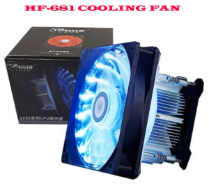 Hf-681 3 PIN RGB BREATHING LED LIGHT CPU Cooler Fan Cooling Computer Heatsink for Intel Lga775/1156/1155 CPU with Thermal Paste

