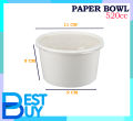 50pcs. PAPER BOWL  (with Lid /cover) 1000cc 850cc 750cc 520cc 390cc 320cc 260cc 220cc. 