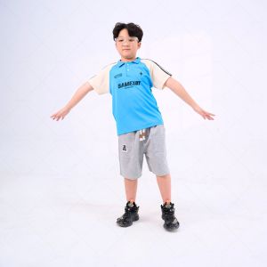 Set Đồ Bé Trai Áo Polo Quần Đùi Bl Halo 8-38Kg 3 Màu Chất Vải Mát Bộ Polo Bé Trai Mùa Hè Phong Cách Thể Thao QSDC14AL16