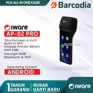Mesin Kasir Thermal POS Android 2/16GB NFC - Iware AP02 / AP-02 PRO