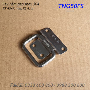 Tay nắm gập tay nắm hộp gỗ inox 304 KT 45x51x1mm - TNG50FS