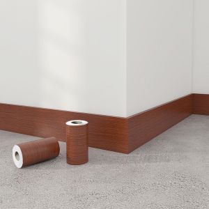 Hodepart COD บัวเชิงผนัง 10cm*10m วอลเปเปอร์ลายไม้แบบเทป ลายไม้มีกาวในตัว  wallpaper tape บัวผนัง ขอบบัว