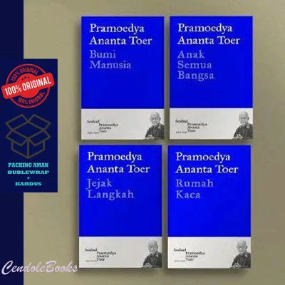 Paket Buku Tetralogi Pulau Buru Edisi Seabad Pramoedya Ananta Toer - Bumi Manusia - Anak Semua Bangsa - Jejak Langkah - Rumah Kaca