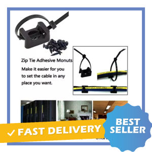 Perekat Pemegang Organizer Dudukan Pengikat Kabel Ties Tie Mount Cord Organizer 100PCS YUEQING HC-1 - 7RUA4ZBK