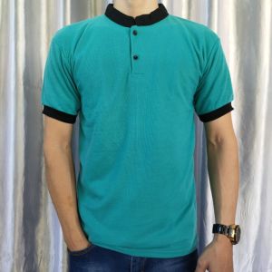 kaos kerah polo shirt / kerah SHANGHAI pria polos lengan pendek uk m l xl xxl