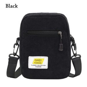 ZYJC Women All-match Zipper Shoulder Bag Handbags Corduroy Messenger Bag