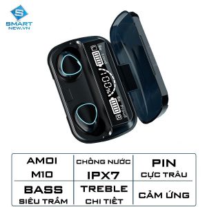 ( Sale Trợ Giá ) Tai Nghe Bluetooth Không Dây M10 Phiên Bản Pro Nâng Cấp Pin Trâu 3000mah Nút Cảm Ứng  Màn Hình Led Gaming  Chống Nước  Chống Ồn