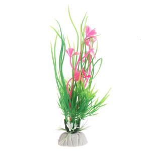Aquarium Plastic Artificial Grass Small Water Ornaments Fish Tanks Decorations with Base 5 Inches Tall