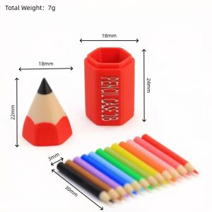 SPARAK Nhựa Bộ bút chì màu dùng cho nhà búp bê. Phụ kiện 12 màu sắc Bút chì đồ chơi búp bê Sáng tạo Đạo cụ ảnh Bút chì mini Trò chơi đóng vai cho trẻ em