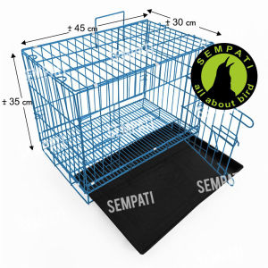 SEMPATI Kandang Kucing 3 Tingkat Size L 60x40x90 Kandang Kucing Besar Super Large Jumbo Besi Lipat Tebal Kandang Anjing Burung Sugar Glider Hamster Kcg3l