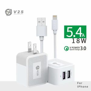 V2S VS-2205Q 22.5W Independent Output Qualcomm 3.0 Quick Fast Charger Set