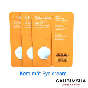 Sulwhasoo Ultimate S eye gói 1ml Kem mắt giảm quầng thâm vết chân chim chống lão hóa Sulwhasoo Timetreasure Invigorating Eye Cream
