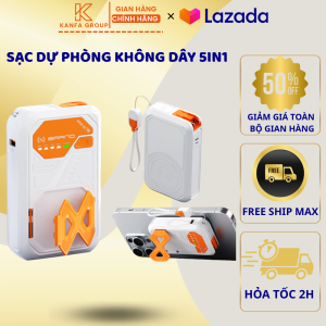 Sạc Dự Phòng Củ Sạc Nhanh BP08 Sạc Dự phòng 10.000 mAh 20.000 mAh Sạc Không Dây Kiêm Củ Sạc Nhanh Bảo Hành Chính Hãng