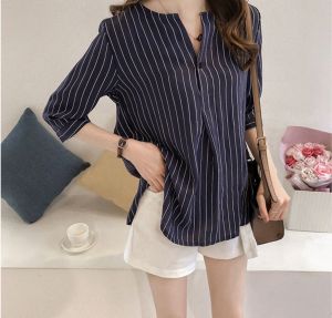 LEONNA - DEWI BLOUSE KATUN  WANITA LENGAN PENDEK KOREAN STYLE