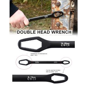 Kunci Pas Serbaguna 8-22mm Universal Torx Wrench Alat Perbaikan Ratchet Sepeda Motor Mobil