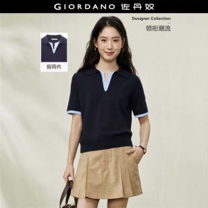 GIORDANO Women Apparel Moderate Thickness Apparel Slight Elasticity Apparel Regular Fit Apparel 18356703