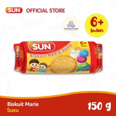 SUN Snack Bayi | Sun Marie Biskuit | Sun Rusk Susu | SUN Biskuit Marie Susu | Sun Baby Rusk | Biskuit Rusk | Rusk Pisang | | SUN Marie Biscuit | Rusk Susu Madu | 120gr x 1 Pcs MPASI Bayi Snack MPASI |