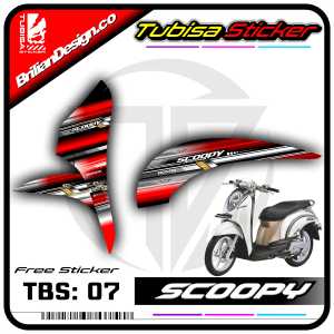 Sticker Striping Scoopy Karbu/Old - Stiker Striping Variasi Motor Scoopy Karbu/Old. TBS.07