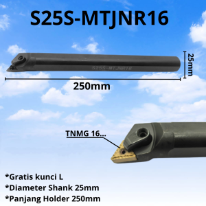 Holder Bubut Dalam S16 S20 S25 S32 MTJNR Stang Boring Insert TNMG