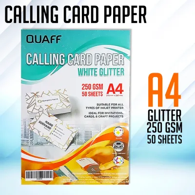 FMP A4 Size QUAFF Calling Card Paper Matte/Glitter Double Sided (50sheets/pack)