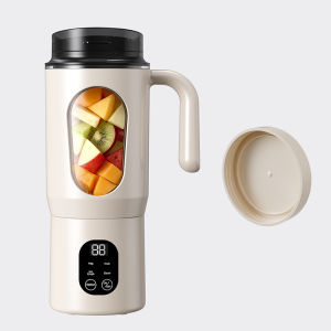 580ML Portable Juicer Blender IPX6 Waterproof Digital 4-Speed Control Rechargeable Ice Crush with 12-Blades Travel Lid for On-the-Go Smoothies