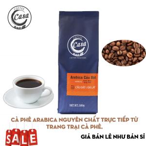 [HCM]Cà phê hạt Arabica Cầu Đất nguyên chất chua thanh đắng nhẹ 500gr - Casa Coffee