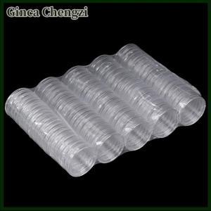 Ginca 100Pcs 27mm Coin Holder Capsule Storage Case Display Box Round Display Cases