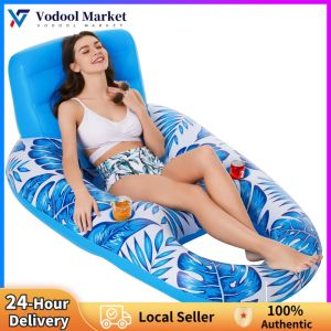 【Vodool】 Inflatable Pool Floating Backrest Chairs Multifunctional Water Sports Floating Seat Portable Adults Swimming Pool Accessories