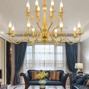⚡American Country Chandelier Ceiling For Living Room Kitchen Bedroom R Pendant Light Fabric Hanging Lamp Dining Room Home Dec