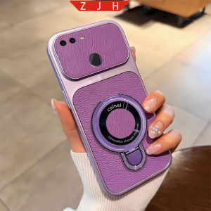 Suitable For OPPO A5S A12 A7 F9 PRO Leather Phone Case Folding Bracket Shockproof Casing With U Magnetic Suction