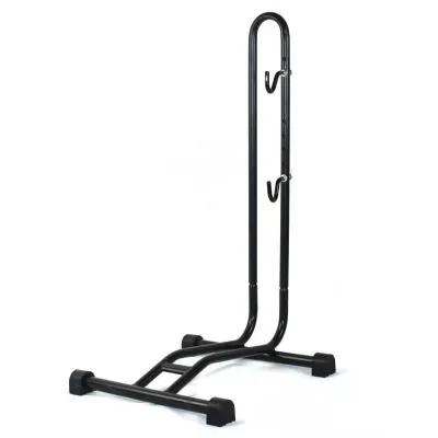 Upright Bike Stand - Premium Quality Vertical & Horizontal Adjustable Bicycle Floor Parking Rack - Safe & Stable for MTB Road Bikes Indoor Bike Storage - for Wheels Width Max to 2.5