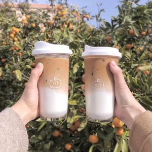 SNJVB1870 Transparent Water Bottle BPA Free 355ml/473ml Water Cups Portable Leak-proof Drinking Bottle For Juice Milk Tea Coffee