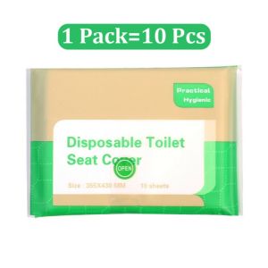 10/50PCS Portable Disposable Wood Pulp Paper Toilet Seat Degradable Water-Soluble Toilet Seat Bathroom Products