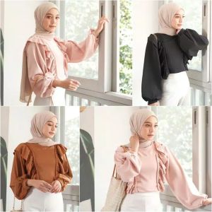 Ziya Blouse-Blouse Wanita-Blouse Remaja-Atasan-cod-moscrepe