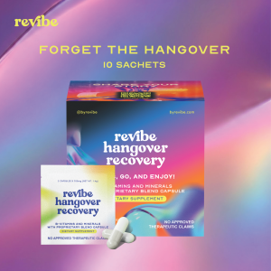 Revibe Anti Hangover & Recovery Pills - Box of 10 (Party & Liver Shield Natural Alcohol Defense)