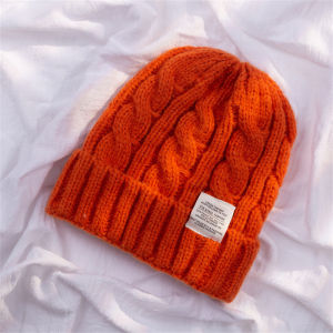 หมวก beanie ผ้าไหมพรมกันหนาว บุขน สวมใส่สบาย ให้ความอบอุ่น 05-A7