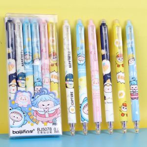 6 Cây Bút Gel  Ngòi 05mm Có Đầu Xoá Được Dạng Bấm Bút Bi Xóa Được Nhiều Mẫu Cute Mực Xanh Mực Đen Thiết Kế Đơn Giản
