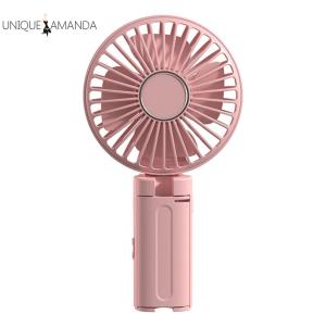 Mini Foldable Fan 3-Speed Adjustment Portable Handheld Fan Rechargeable Summer Cooling Fan for Outdoor Umbrella
