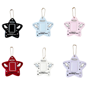 Fashion Photocard Holder Keychains With Unique Star And Angel Decorations Small Sleeve Backpack Accessories Decors