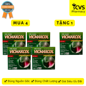Viên Ngậm Vicmaxcol - Hỗ trợ giảm ho nhiều ho có đờm đau rát họng khản tiếng - Hộp 20 viên - CVS Pharmacy