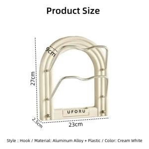 【PLAYFUL】Kitchen Wall-Mounted Aluminum Alloy Multi-Functional Punch-Free Wall Pot Lid Rack Cutting Board Towel Rack