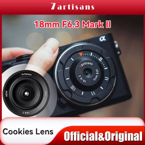 7artisans 18mm F6.3 Mark II Cookie Ultra-thin APS-C Wide-Angle Manual Prime Lens for Sony E Fuji XF Nikon Z Mirrorless Camera Lens Black