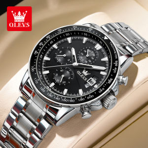 OLEVS Mens Watch Waterproof 2024 Original Import Quartz Golden Stainless Steel Watch Band Luminous Display Fashion Mens Quartz Watch