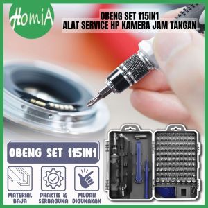 Obeng Set 115Pcs / Screwdrive Bist Tools 115IN1 / Peralatan Service Komputer Radio Laptop Hp Kamera Jam Tangan / Perkakas Tangan Perlengkapan Alat Bengkel Elektronik Pembuka Baut Serbaguna - HOMIA