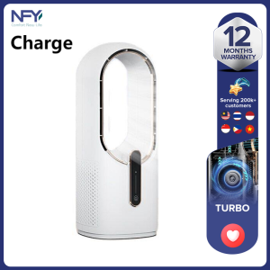 New desktop USB leafless fan charging mute portable office mini fan humidification belt spray