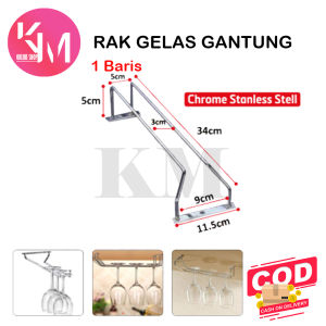 Rak Gelas Gantungan 1Baris sampai 4 Baris.. Ada free skrup