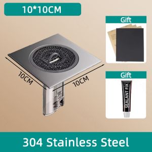 15×15cm Large Stainless Steel Floor Drain Core Washing Machine Drain Cover Quick Drainage Anti-Clog Floor Drain Connector